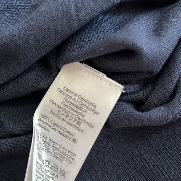 J. Crew Classic cotton cardigan sweater NWT Navy Blue Size Large - Picture 9 of 10